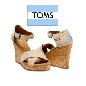 Toms Sienna Cork Wedge Sandals